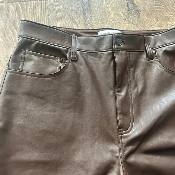 brown leather pants - Picture 2 of 5